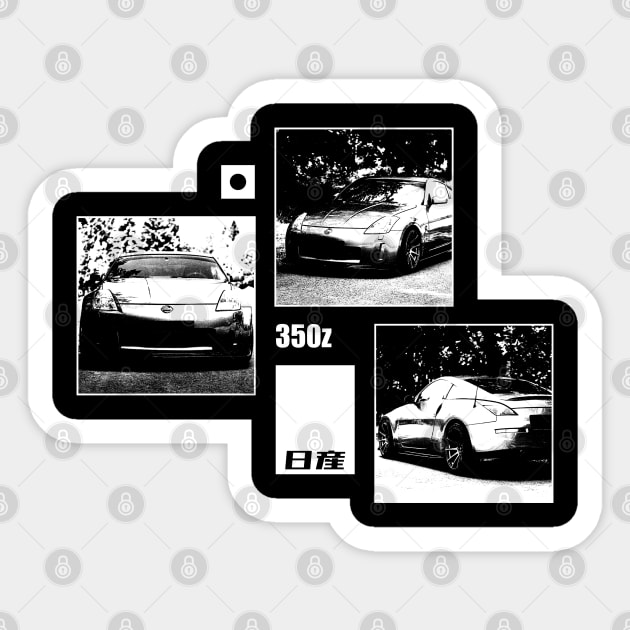 NISSAN 350Z Black 'N White Archive (Black Version) Sticker by Cero